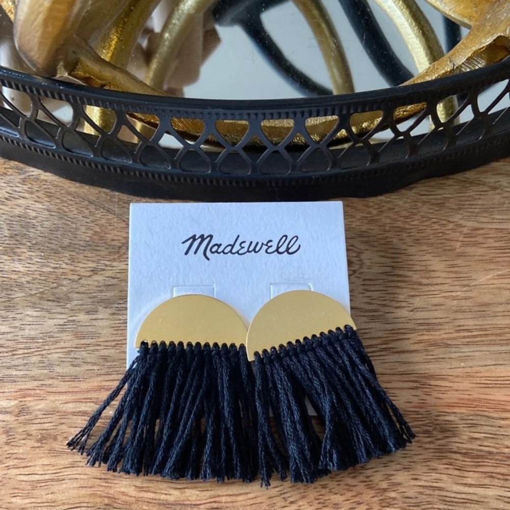 Madewell Black color Half moon-shaped  earrings